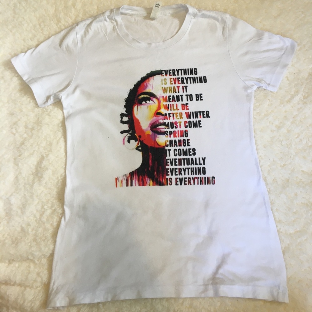 White Lauryn Hill Everything Is Everything T-shirt